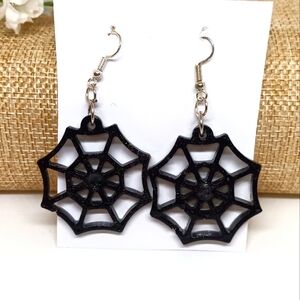 Spider web earrings